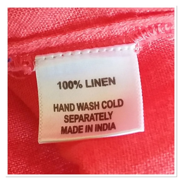 Adrift Luxe Linen Tiered “Sabre” Dress - Watermelon - Picture 5 of 6